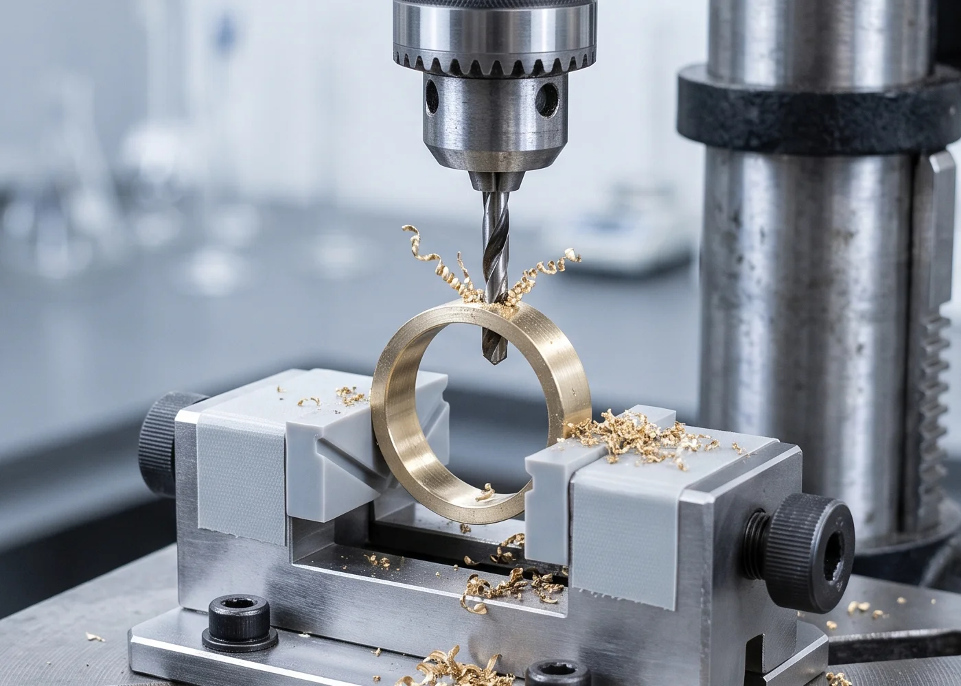 Drilling the pilot hole for a Gemstone Snapper setting